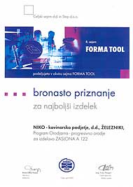 Bronasto priznanje na sejmu Forma-tool 2005 v Celju